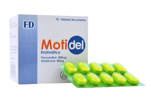 MOTIDEL ENZIMATICO X 10TABLETAS
