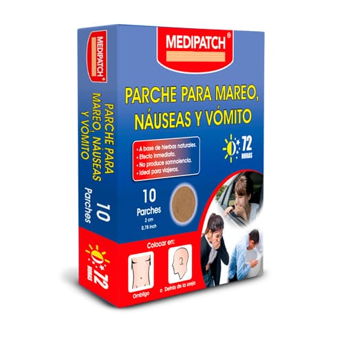 PARCHE PARA MAREOS NAUESAS-VOMITOS X 10UND (MEDIPATCH)