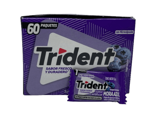 TRIDENT MORA AZUL INDIVIDUAL X 1 UND