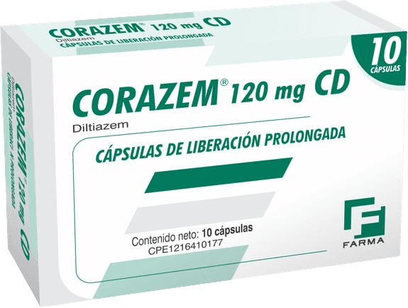 CORAZEM 120 MG CD X 10 CAPS