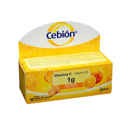 CEBION EFER 1 GR NARANJA X 10 TAB