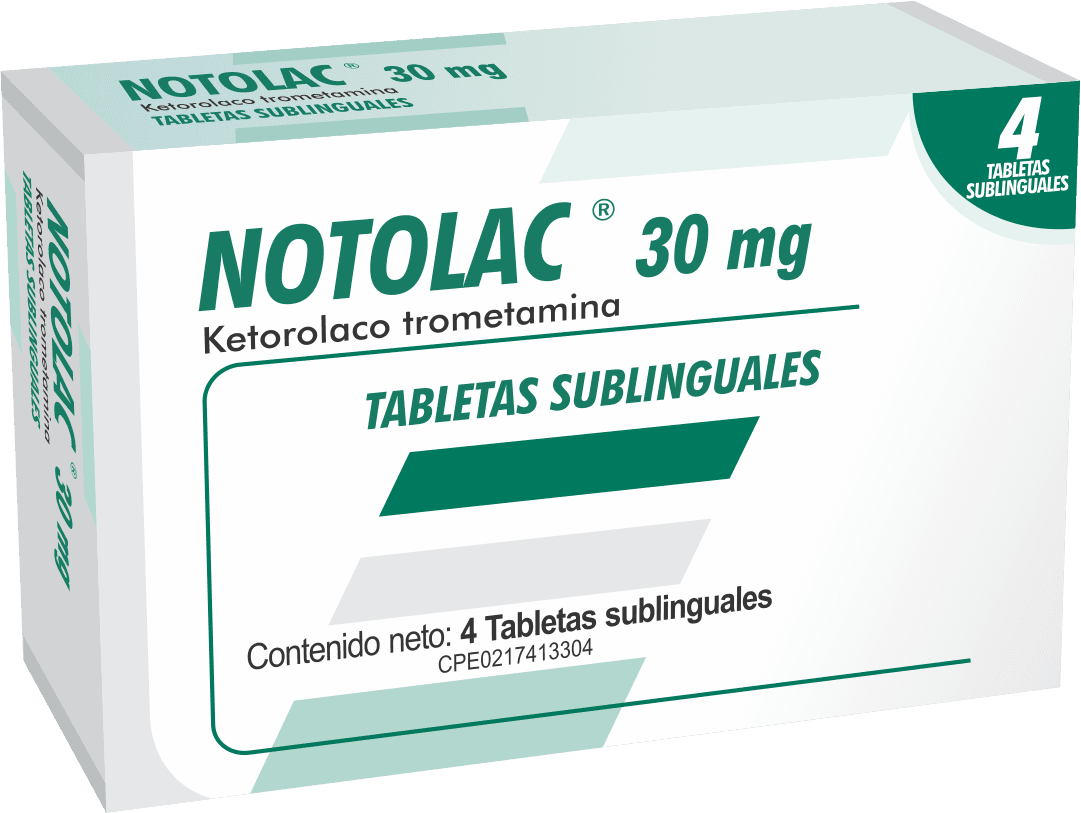 NOTOLAC 30MG X 4TAB SUBLINGUALES