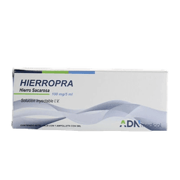 HIERRO HIERROPRA 100MG/5ML I.V X 1  AMP
