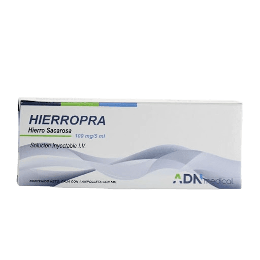 HIERRO HIERROPRA 100MG/5ML I.V X 1  AMP