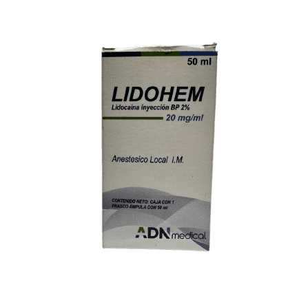 LIDOCAINA LIDOHEM 2% 20MG/ML I.M X 1AMP