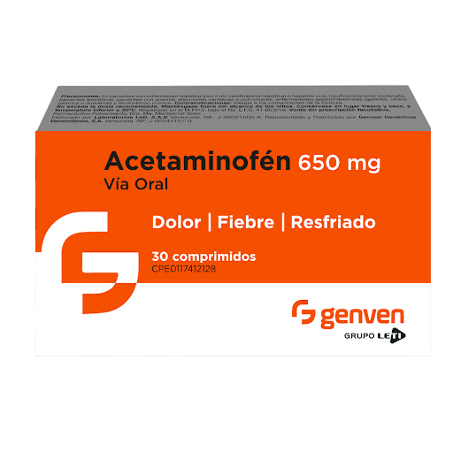 ACETAMINOFEN COM 650 MG X 30 GENVEN