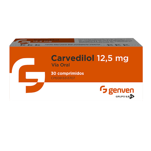 CARVEDILOL COMP 12,5 MG X 30 GENVEN
