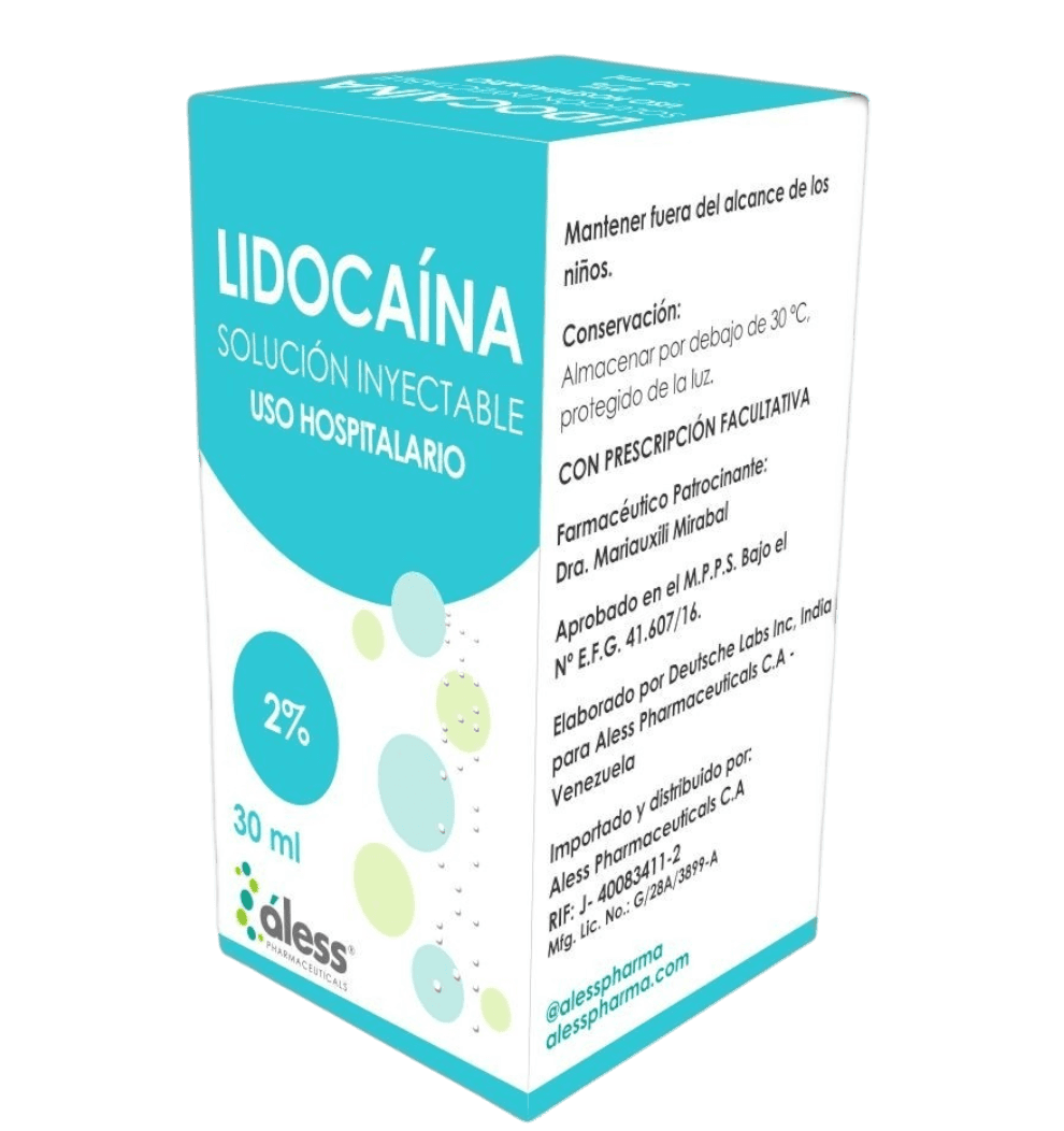 LIDOCAINA AL 2% SOL INY 30ML X 1AMP ALES