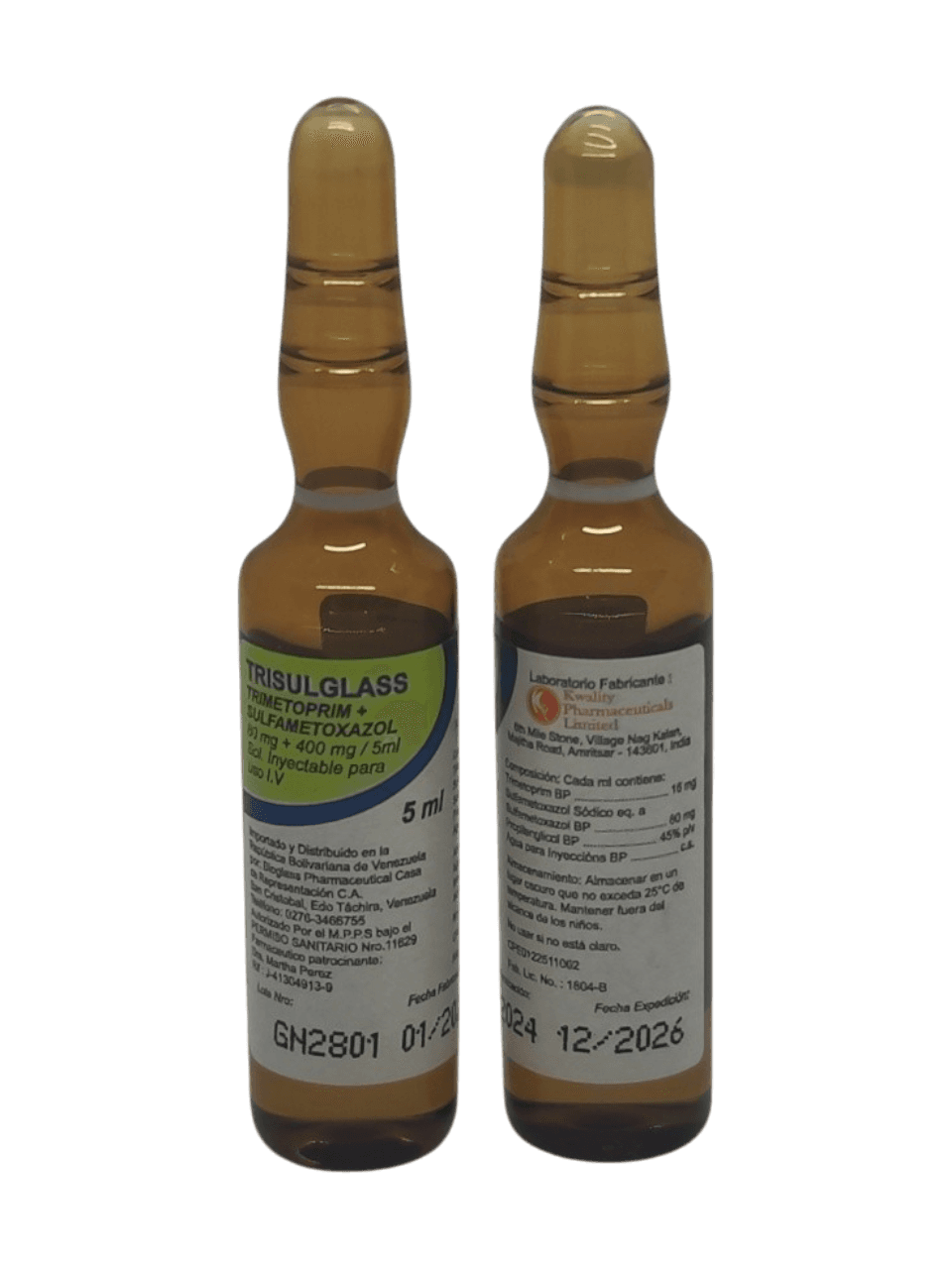 TRISULGLASS 80MG-400MG/5ML IV X1 AMP 5ML