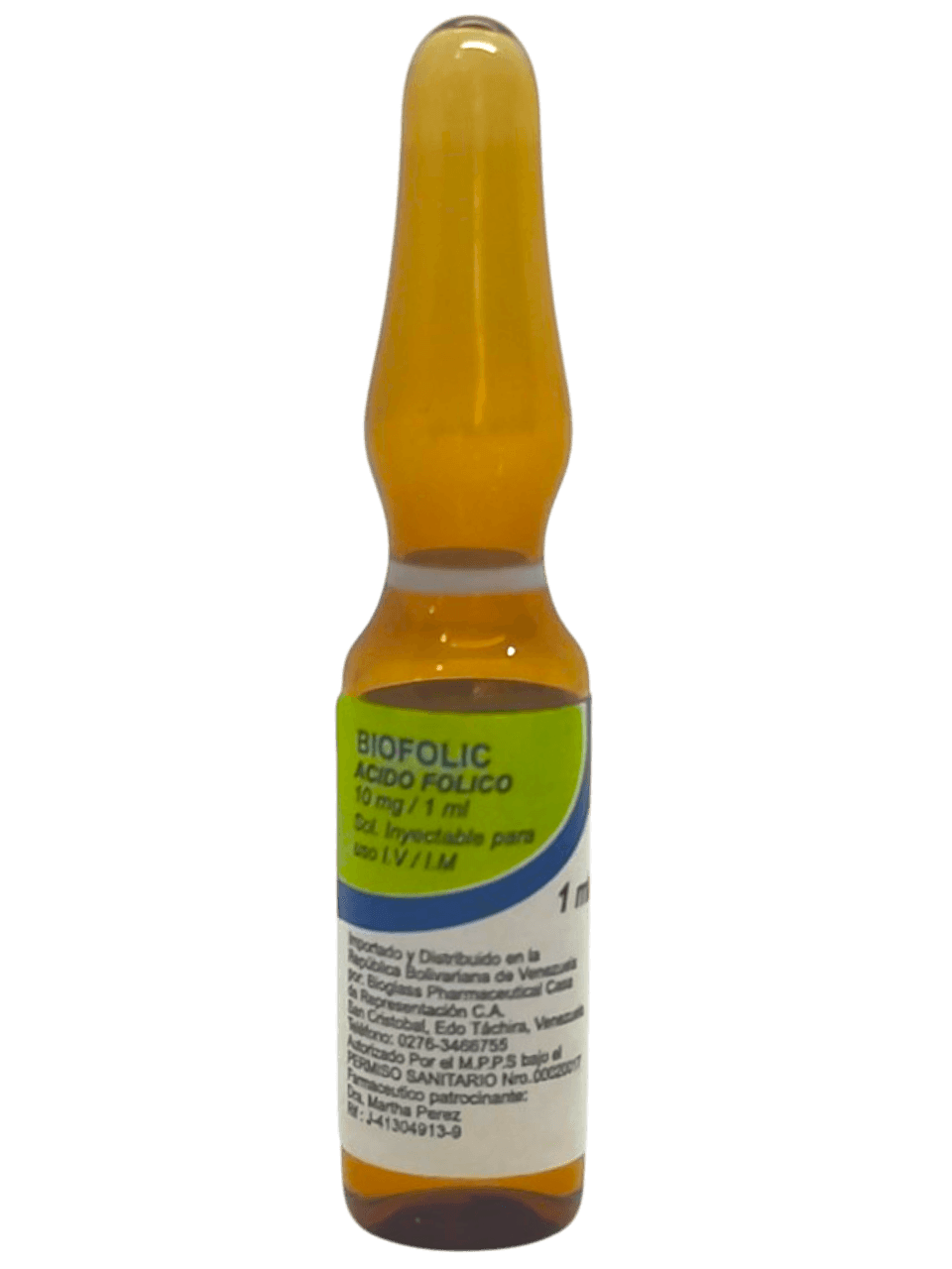 BIOFOLIC 1 INYECTABLE 10 mg - Via im/iv