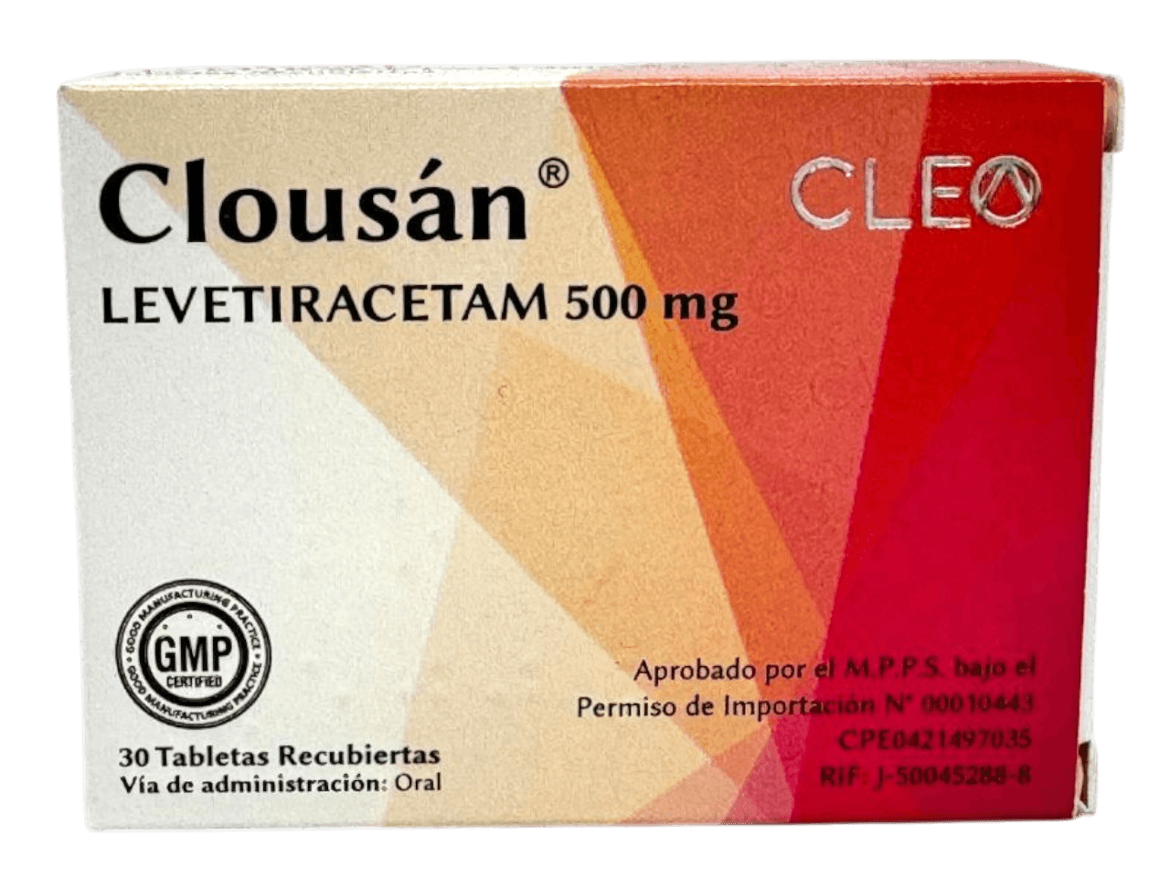 CLOUSAN LEVETIRACETAM CLEO 500 X 30TAB