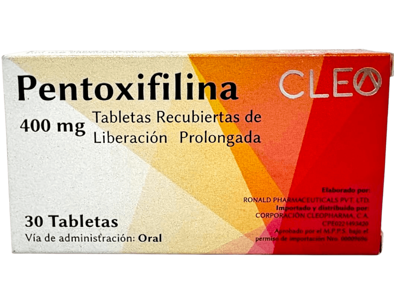PENTOXIFILINA CLEO 400MG X 30TAB