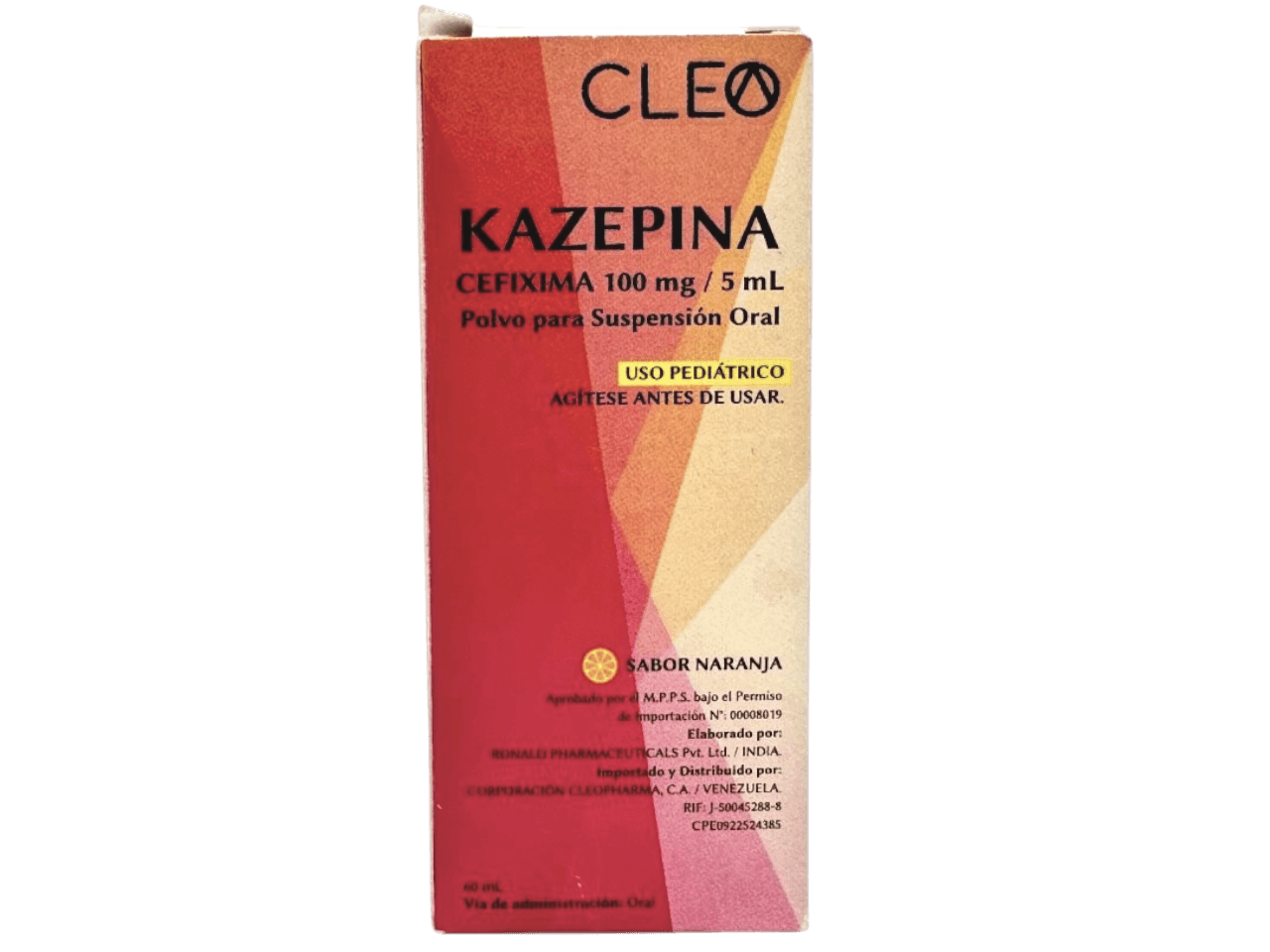 KAZEPINA 100MG/5ML PVO SUSP ORAL X 60ML