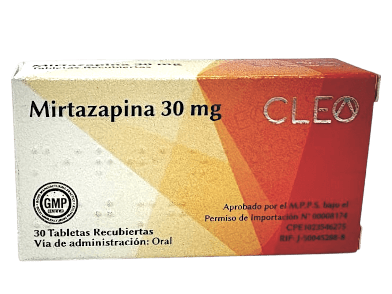 MIRTAZAPINA CLEO 30MG X 30 TAB