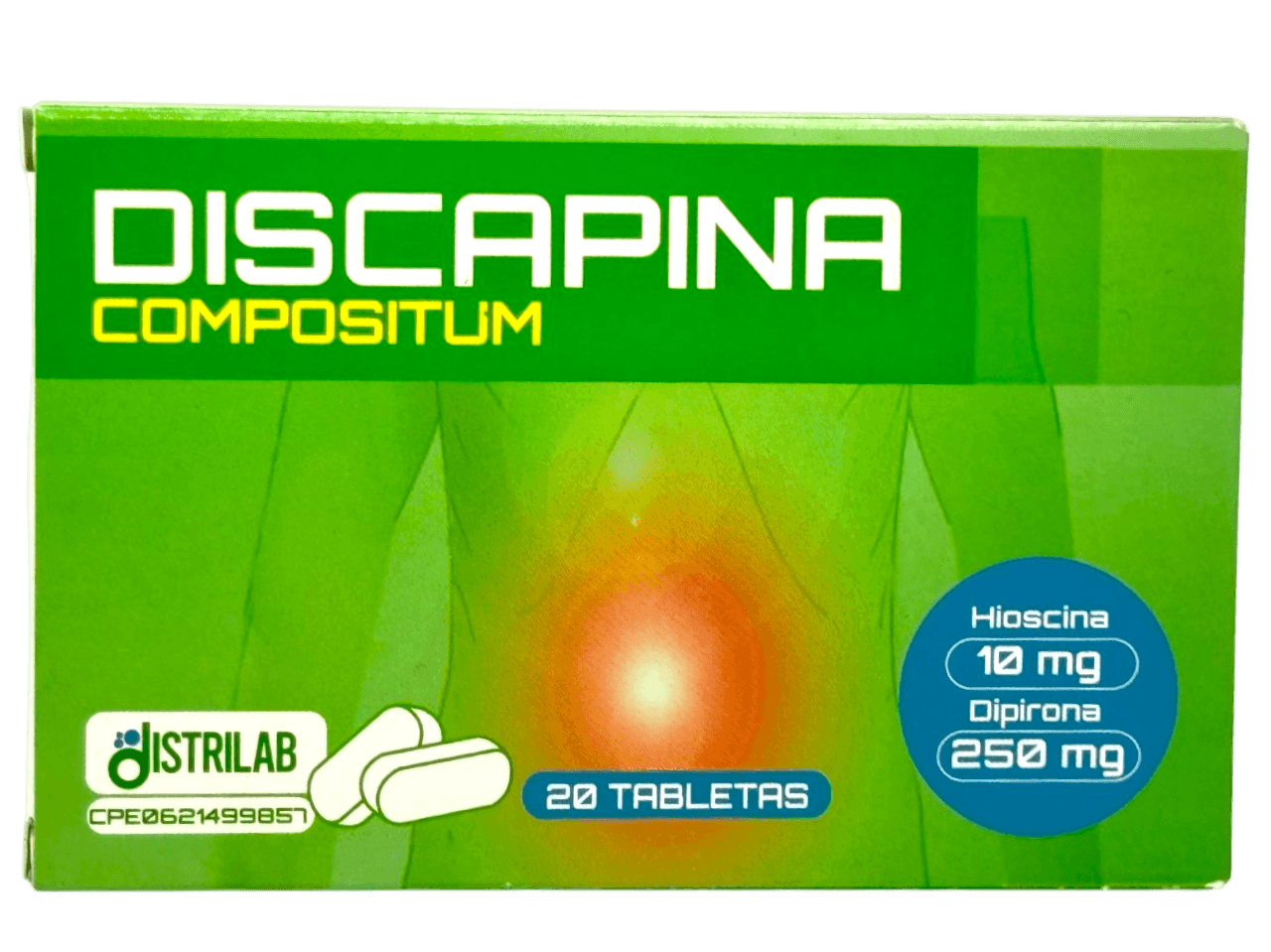 DISCAPINA COMP 10MG-250MGX20TAB DISTRILA