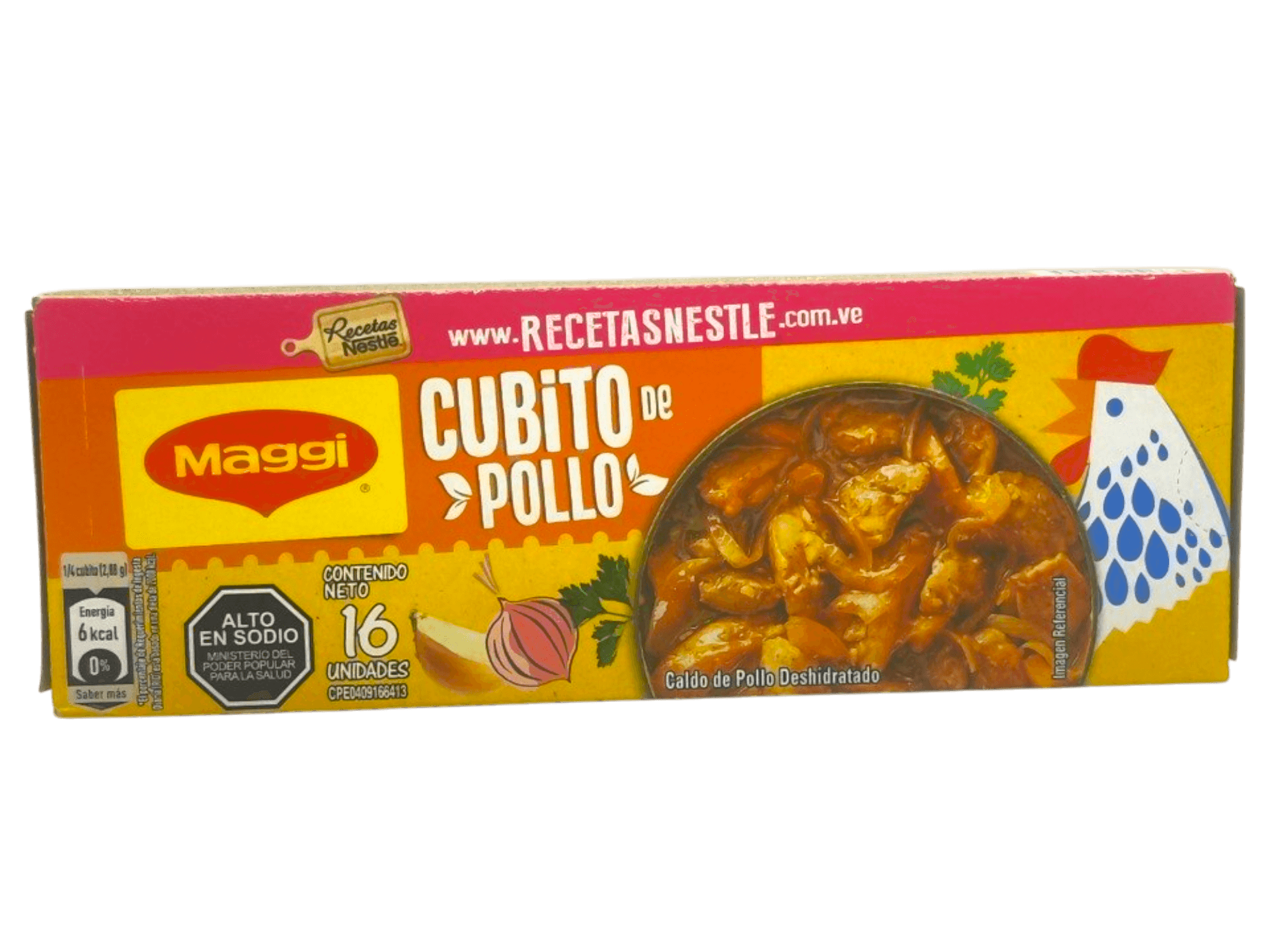 MAGGI CALDO DE POLLO 184GR X 16 (CUBITO)