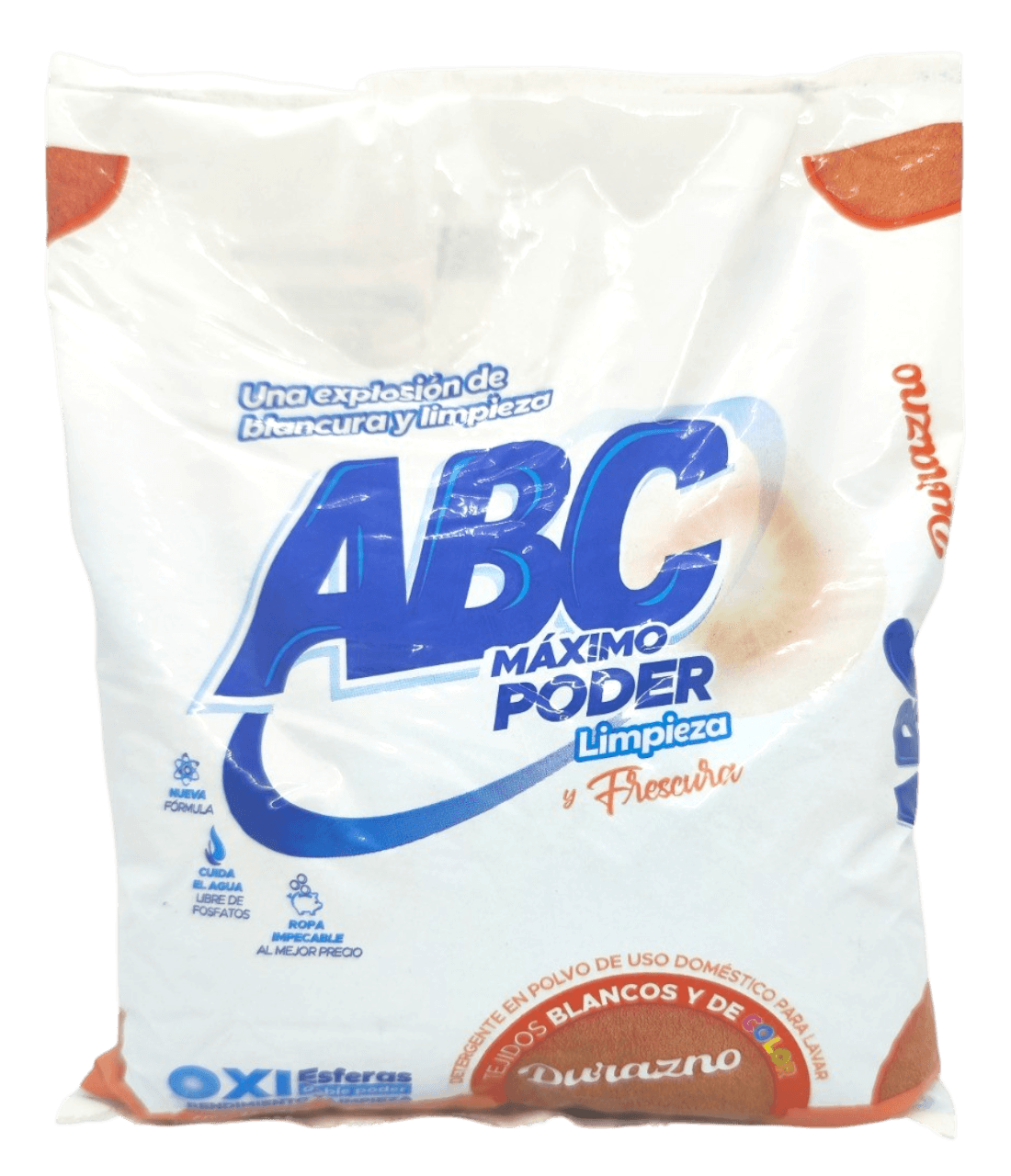 DETERGENTE EN POLVO ABC DURAZNO X 400G