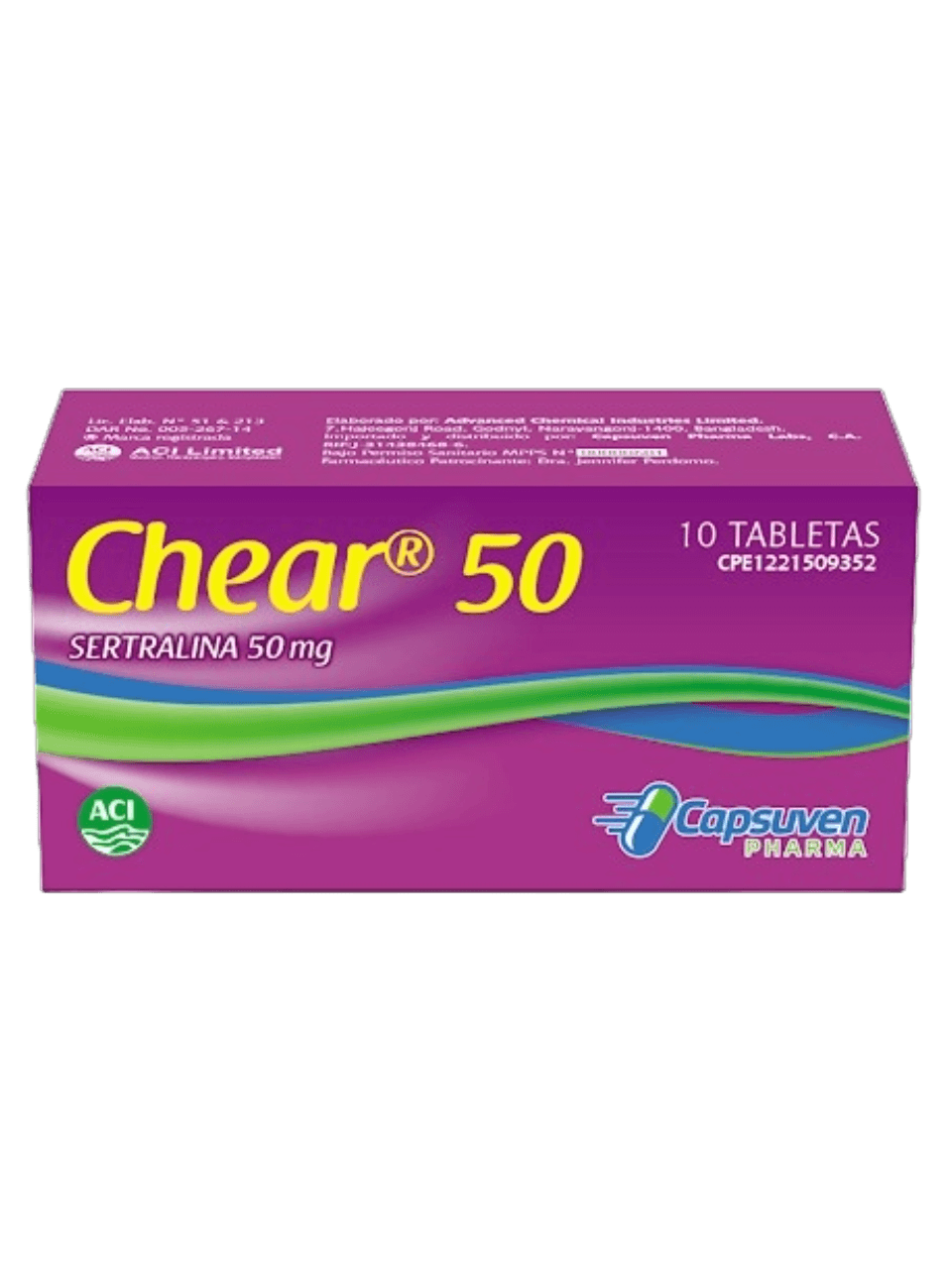 CHEAR 50MG X 10TAB (SERTRALINA)