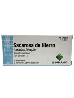 SACAROSA DE HIERRO 20 MG/ML 1 AMP 5ML JL