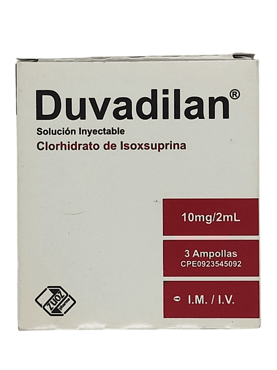 DUVADILAN 10MG/2ML INYEC IM IV X 3 AMP