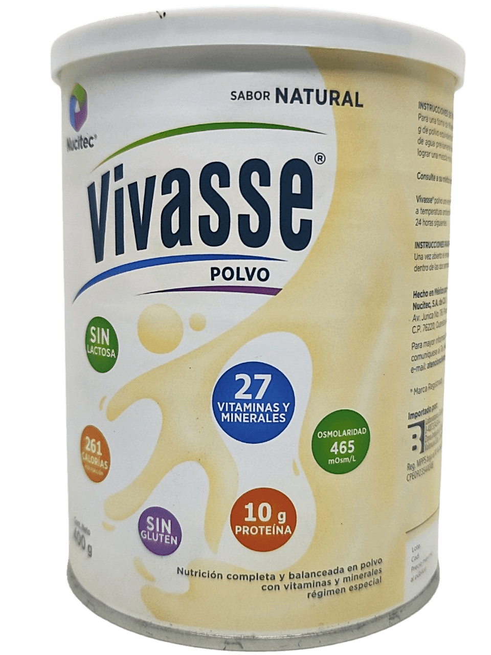FORMULA VIVASSE SIN LACTOSA 400GR