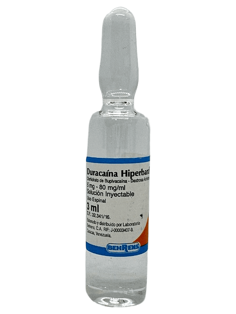 DURACAINA HIPERBARA 5MG-80MG/ML 3ML X 1A