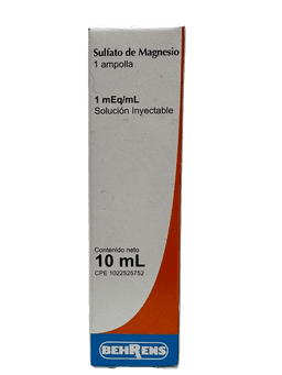 SULFATO DE MAGNESIO 10ML AMPOLLA