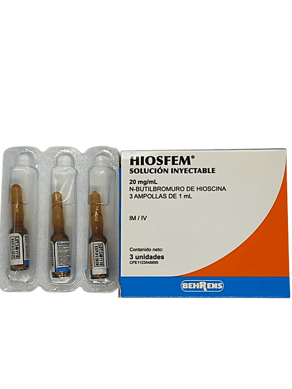 HIOSFEN SOL INY 20MG/ML X1AMP BEHRENS
