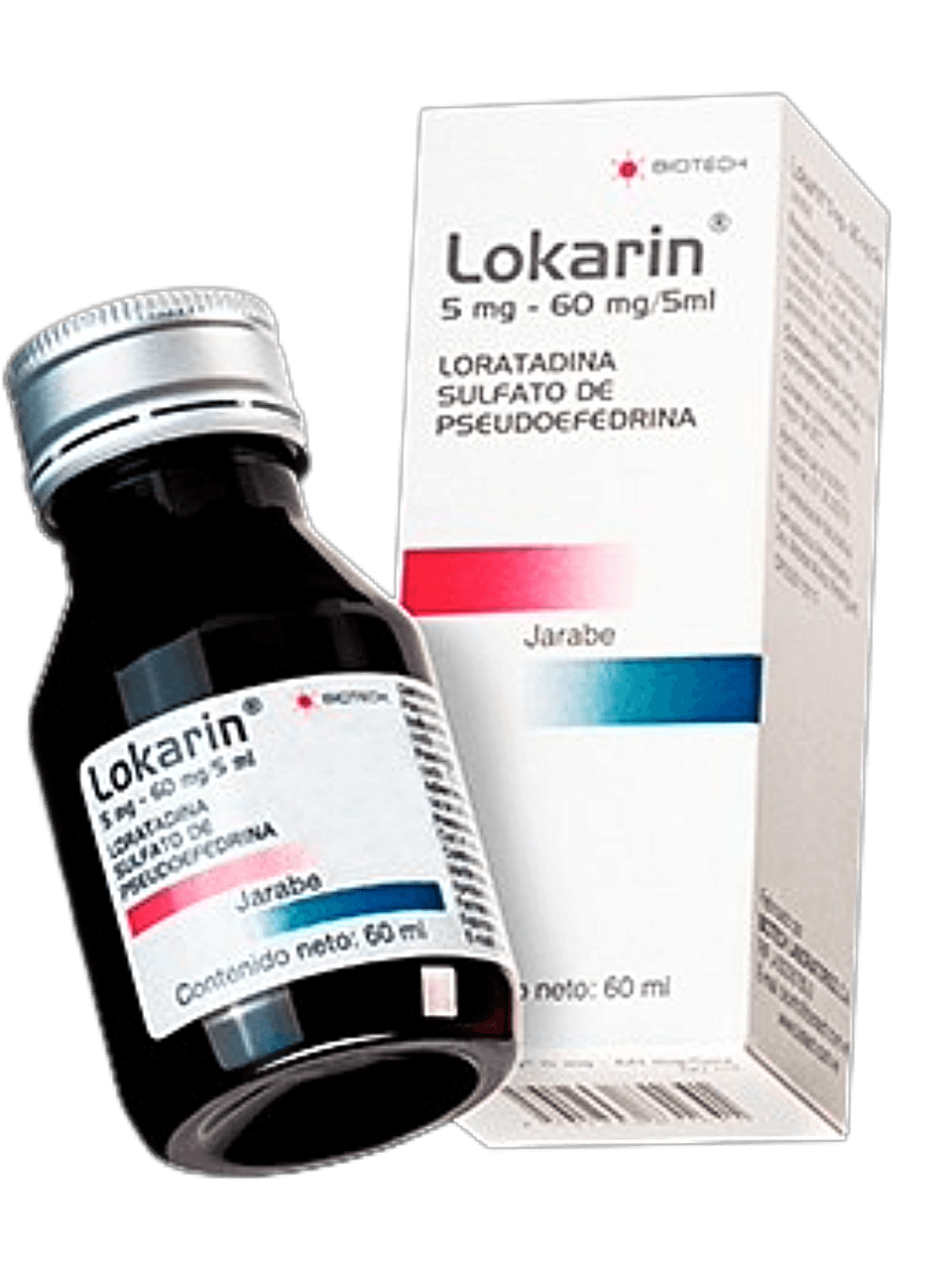 LOKARIN 5MG-60MG/5ML X 60ML JARABE