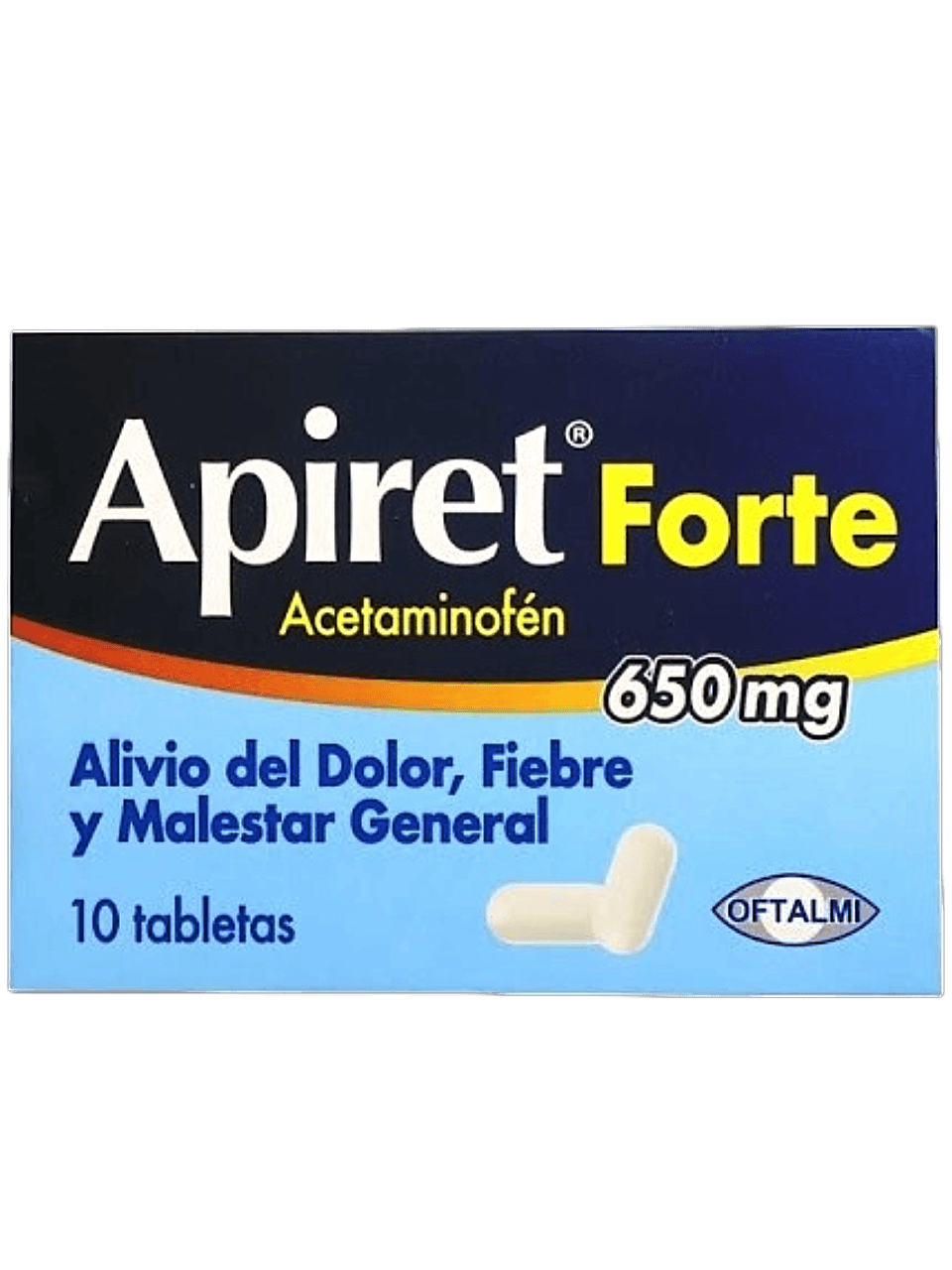 APIRET 10 TABLETAS 650 mg - Via oral