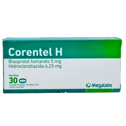 CORENTEL H 5MG - 6,25 MG X 30 COMP REC