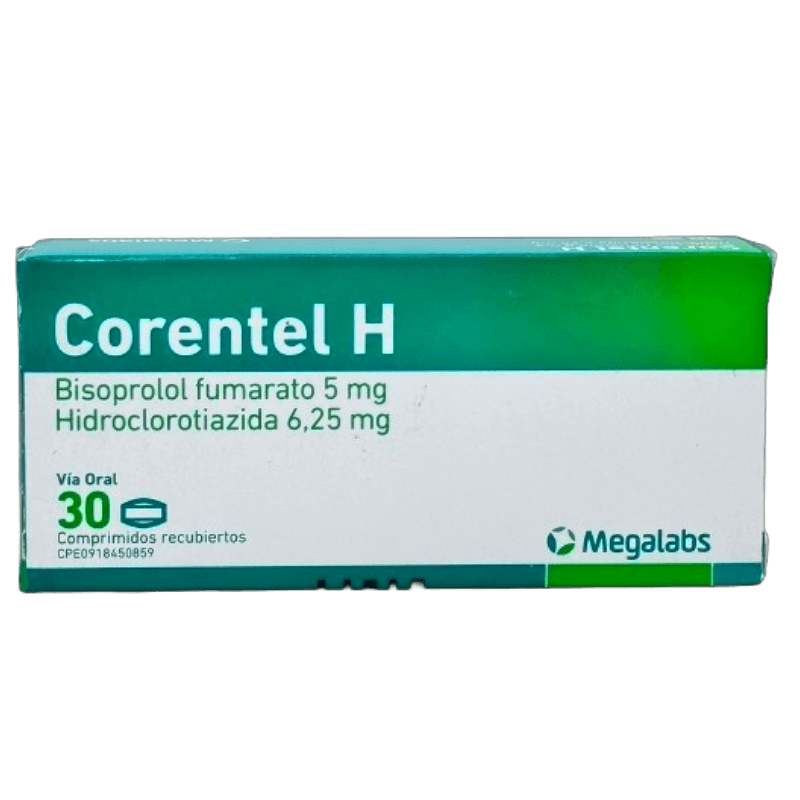 CORENTEL H 5MG - 6,25 MG X 30 COMP REC
