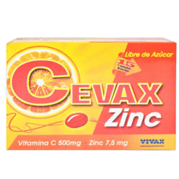 CEVAX ZINC 500MG - 7.5MG X 15CAP BLANDAS