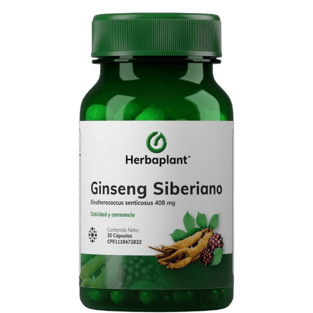 GINSENG SIBERIANO 408MG X 30CAP HERBAPLANT