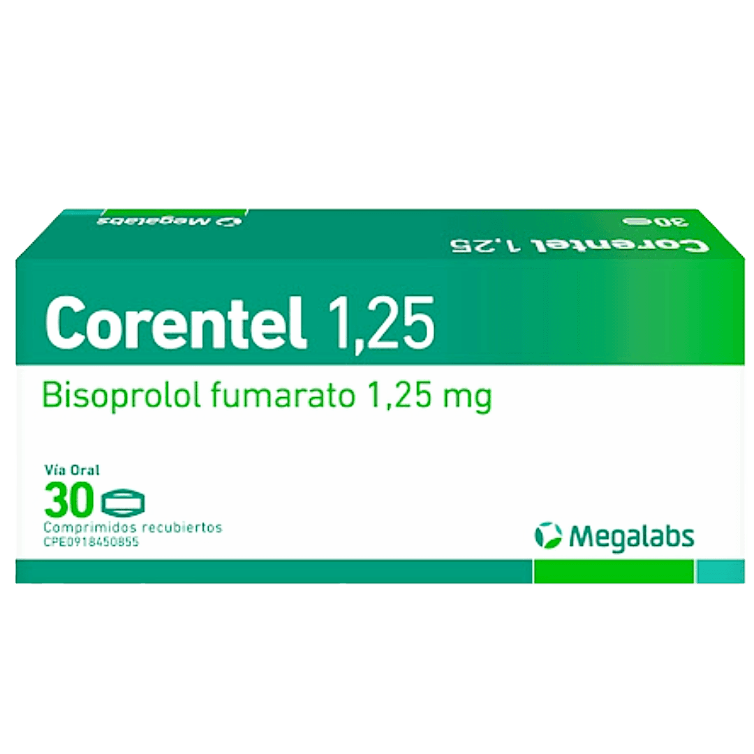CORENTEL 1,25MG X 30 COM
