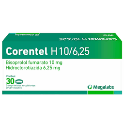 CORENTEL H 10MG / 6,25 MG X 30 COMP REC