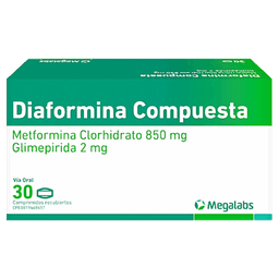 DIAFORMINA COMPUESTA 850MG-2MG X 30 COM