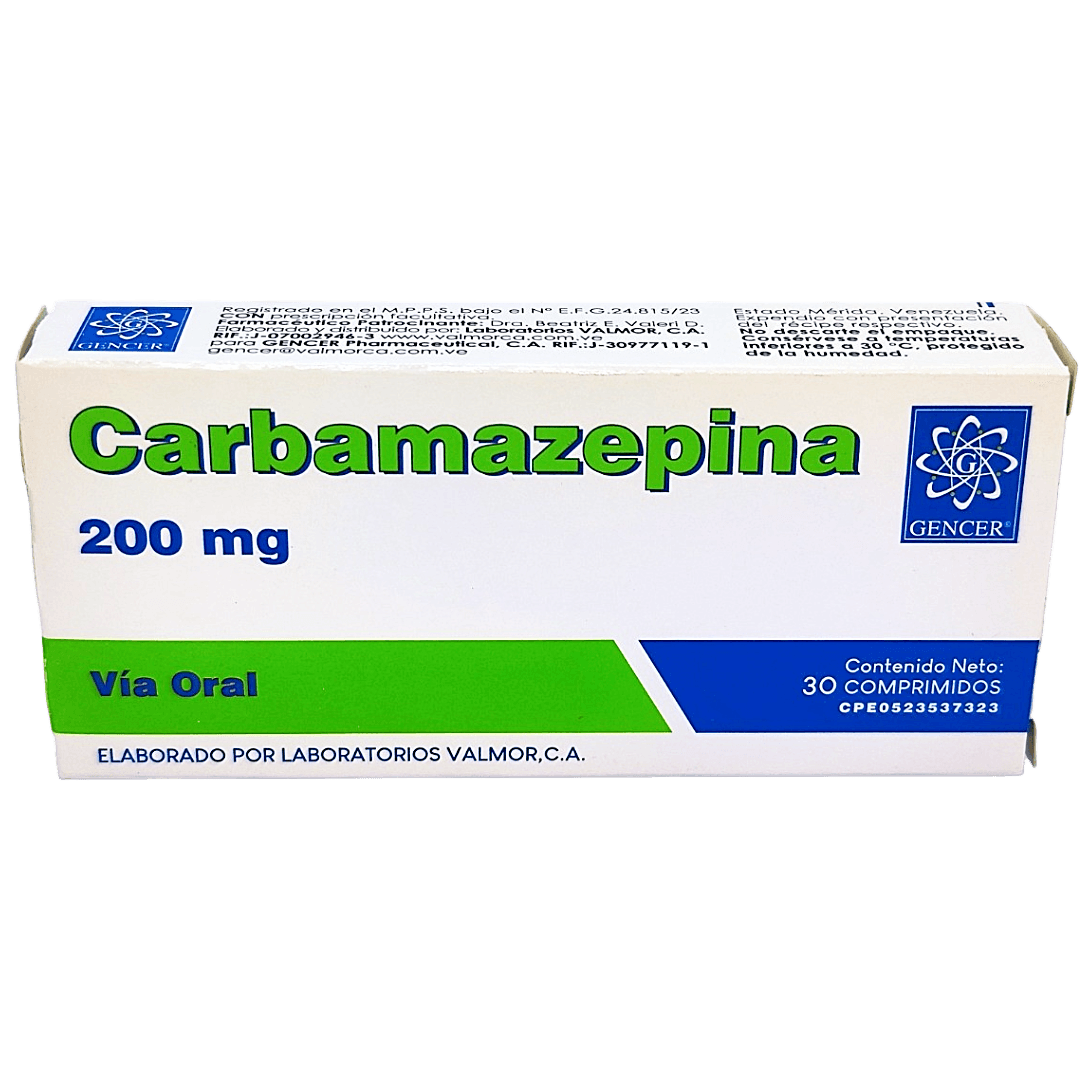 	 CARBAMAZEPINA 200MG. X30 COMPRIMIDOS GENCER