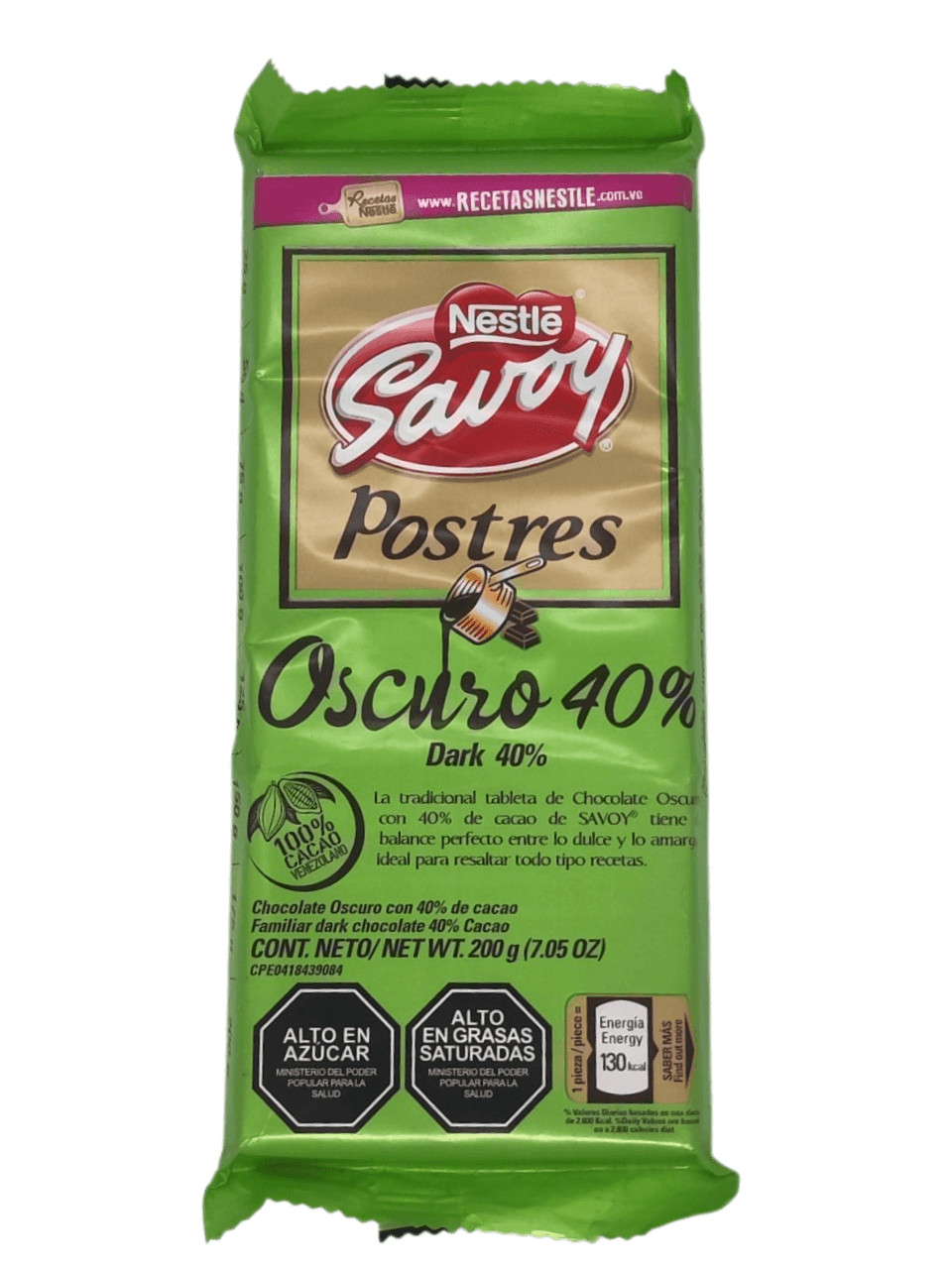 CHOCOLATE SAVOY POST DISP OSC/40% 200G