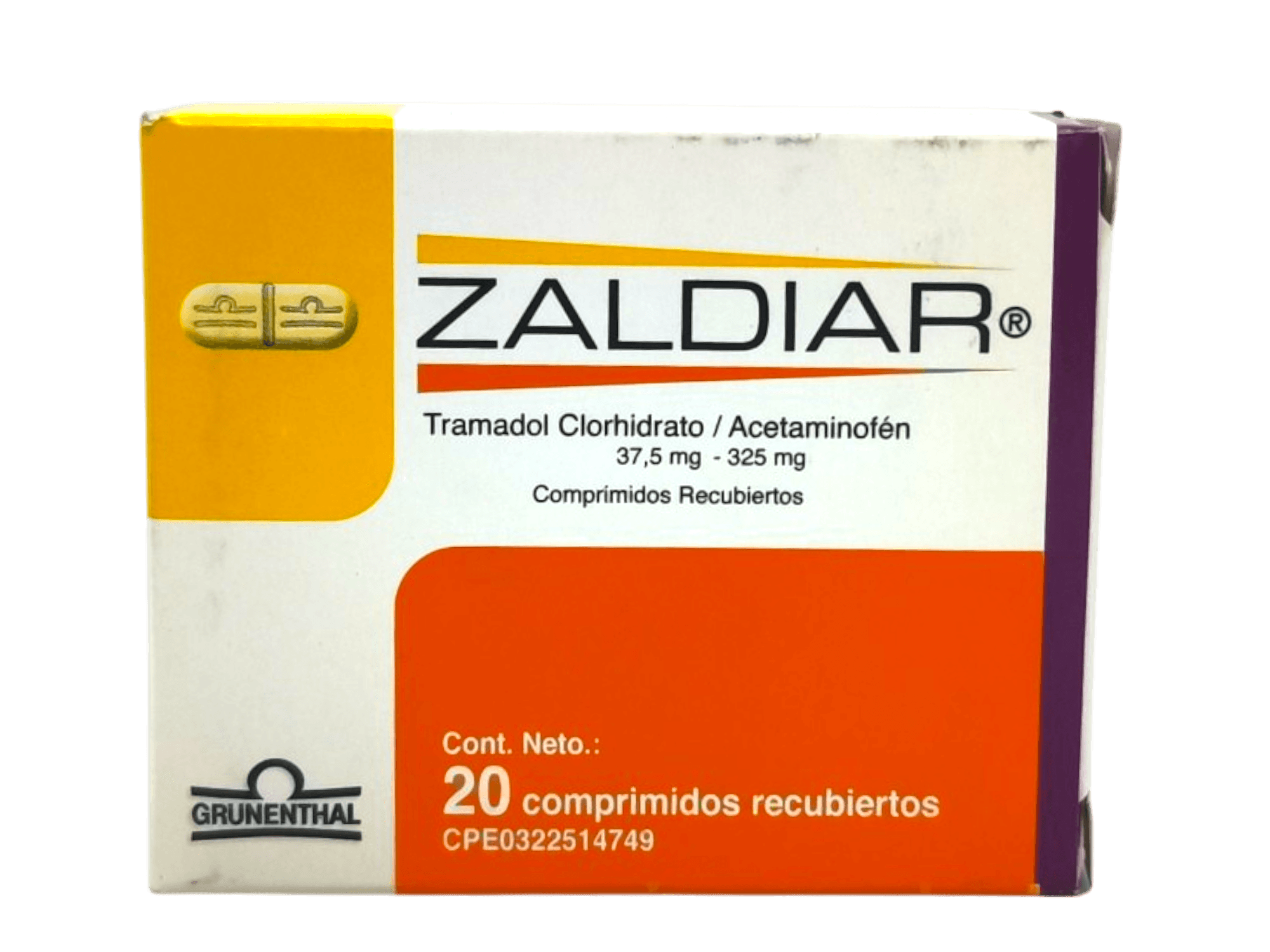 ZALDIAR 37,5MG/325MG X 20 COMP