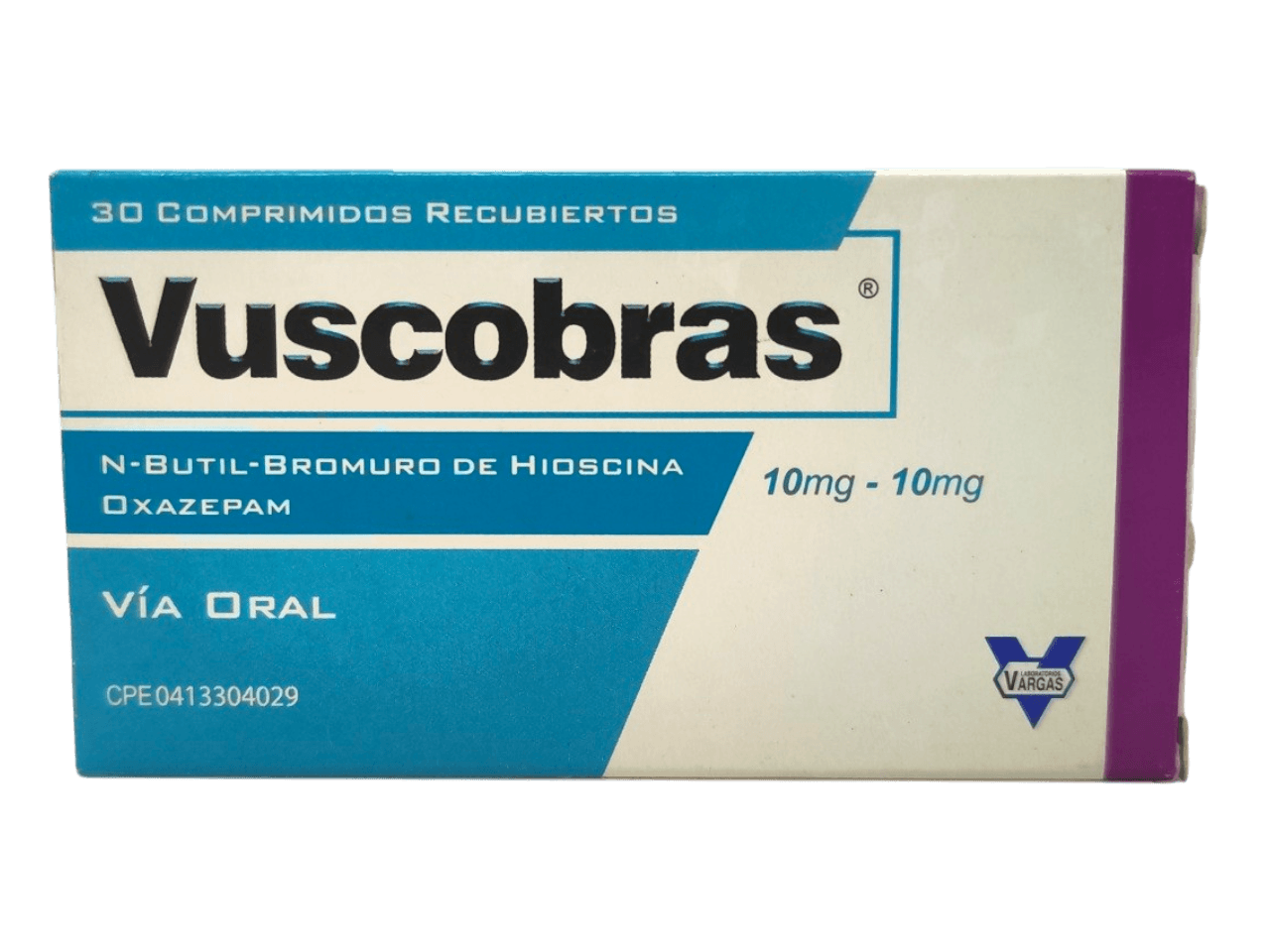 VUSCOBRAS 10MG-10MG X 30COMP VARGAS