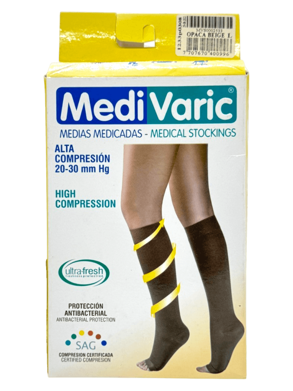 MEDIA COMPRESION 20-30 OPAC BEIGE L DL