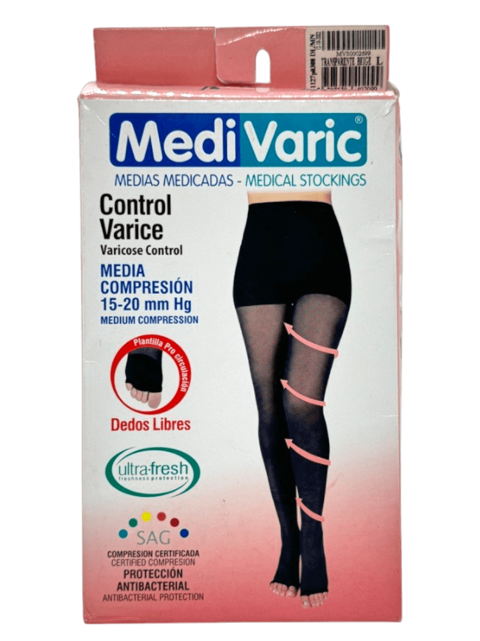 MEDIA COMPRESION 15-20 TRANS BEIGE L DLC