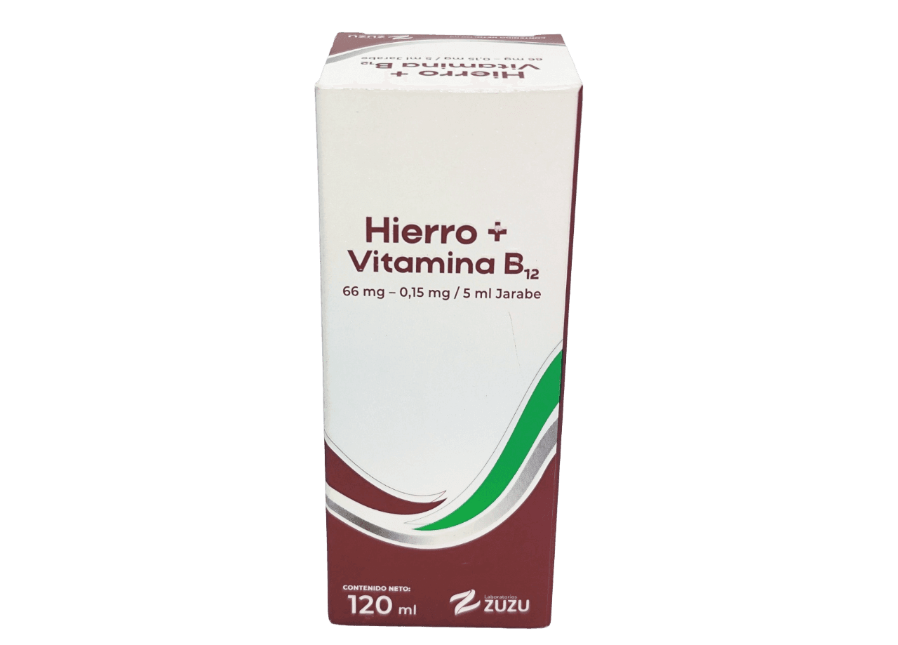 HIERRO-VITB12 JBE 66MG/0.15MGX120ML ZUZU