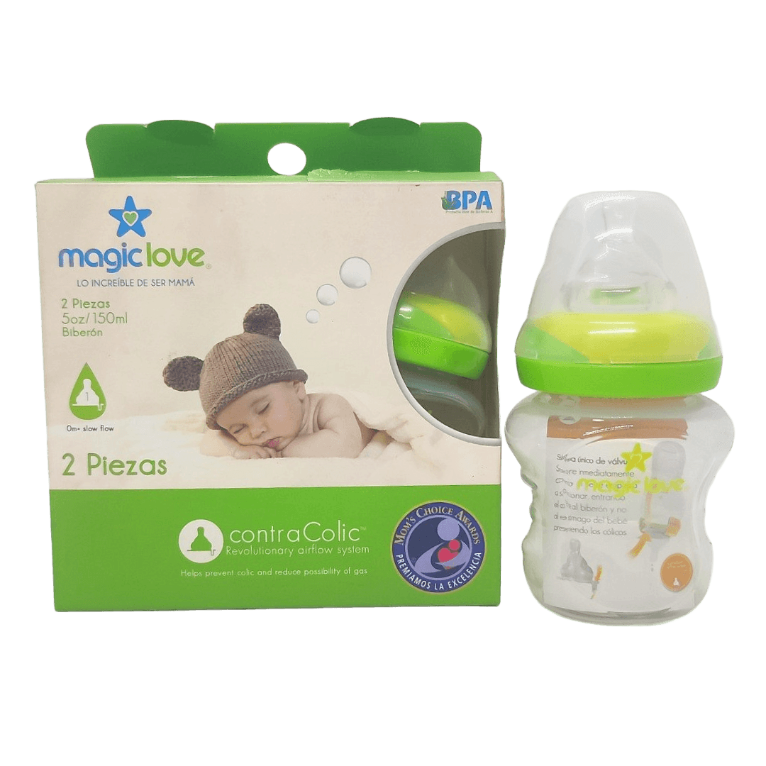 BIBERON C/COL VERD 0M+ 5OZ/150ML X 2 MAG