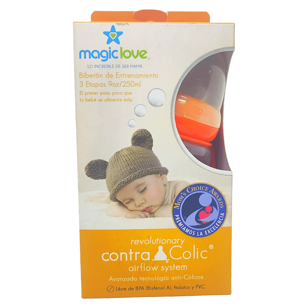 BIBERON C/COLICOS NARANJ 9OZ/250ML MAGIC