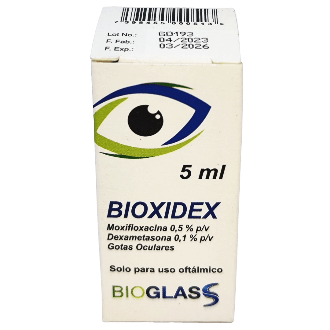 BIOXIDEX 0,5%-0,1% SOL OFT X 5 ML