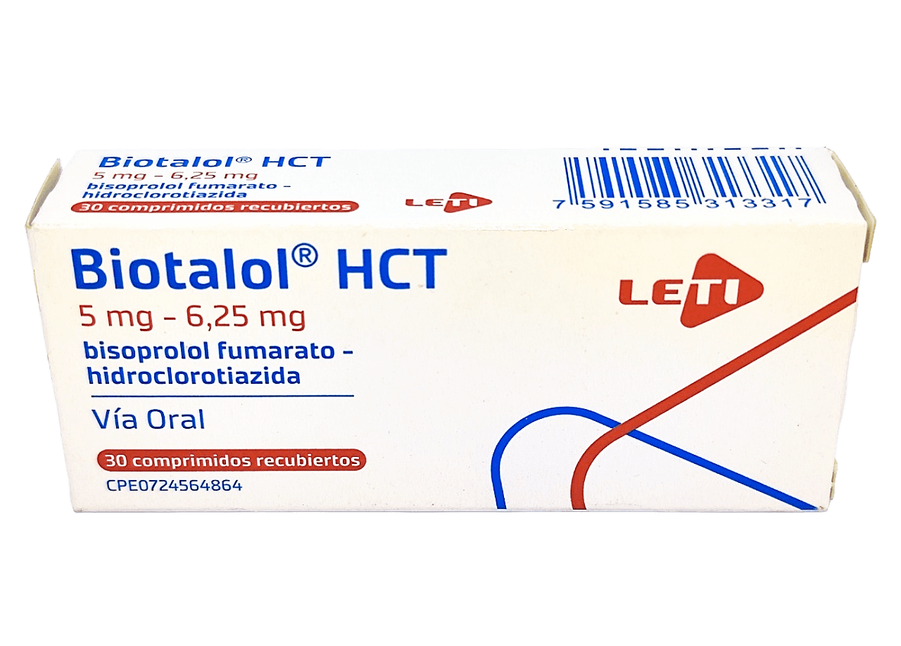 BIOTALOL HCT 5MG-6.25MG X 30 COMP