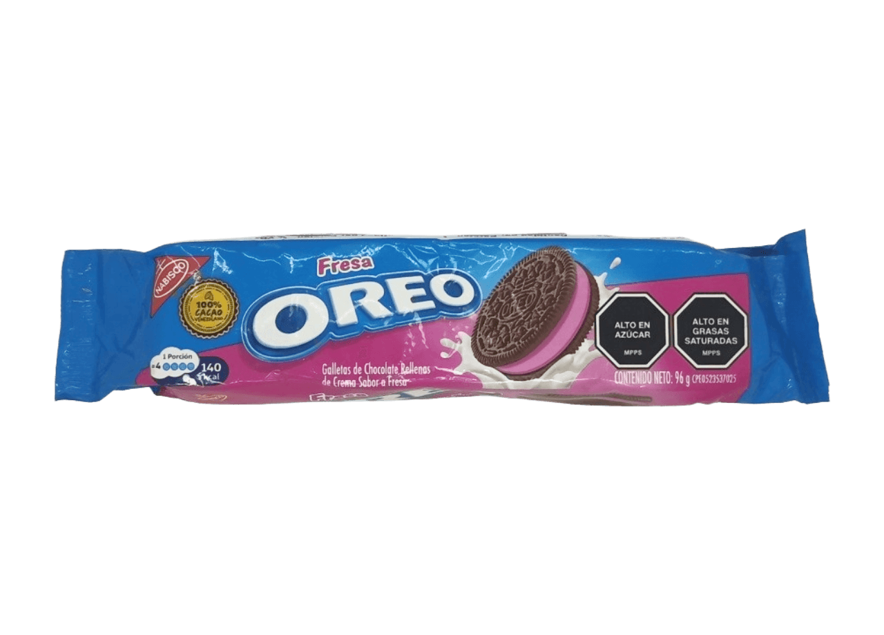 GALLETA OREO RELLE FRESA TUBO 96G