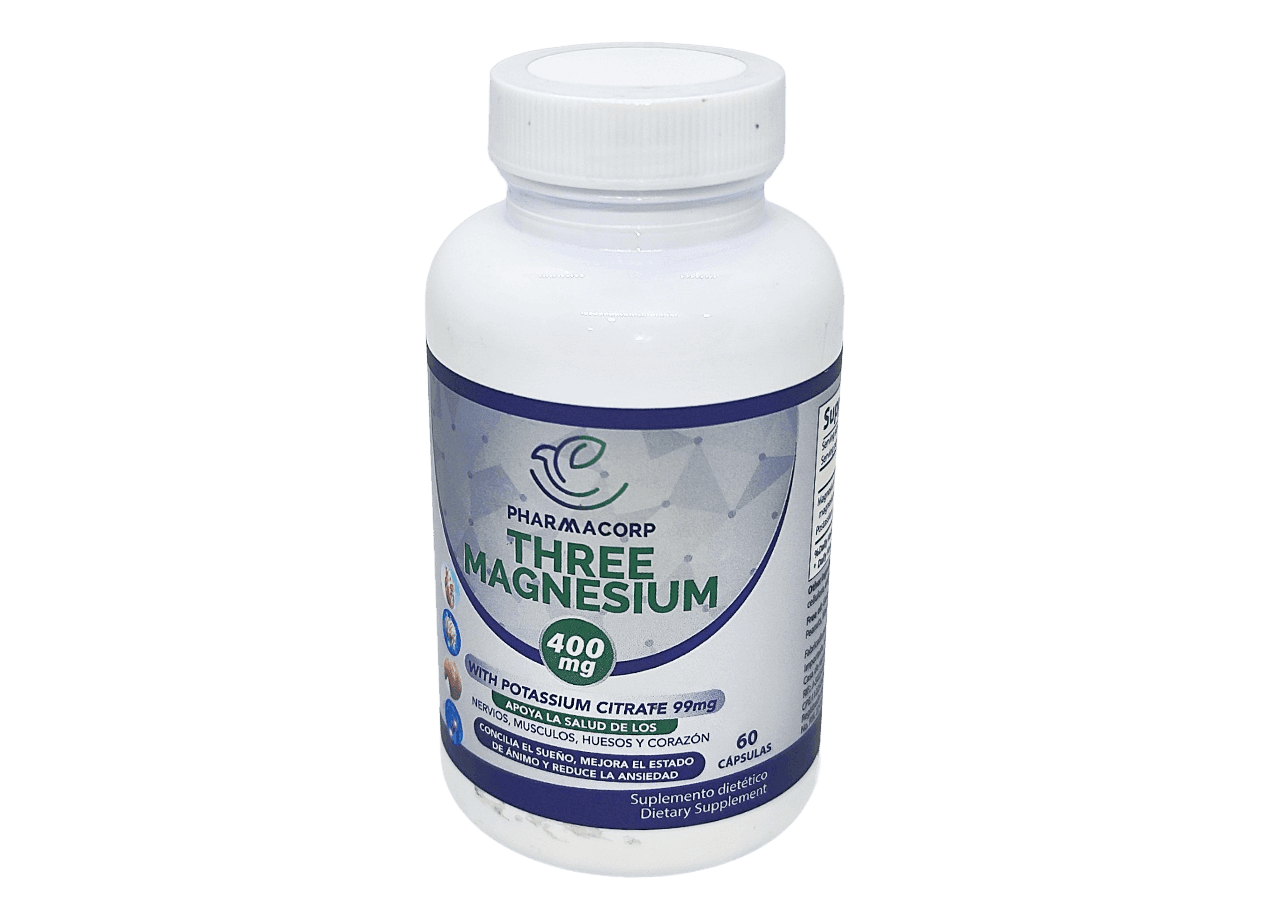 THREE MAGNESIUM 400MG X 60 CAPSULAS